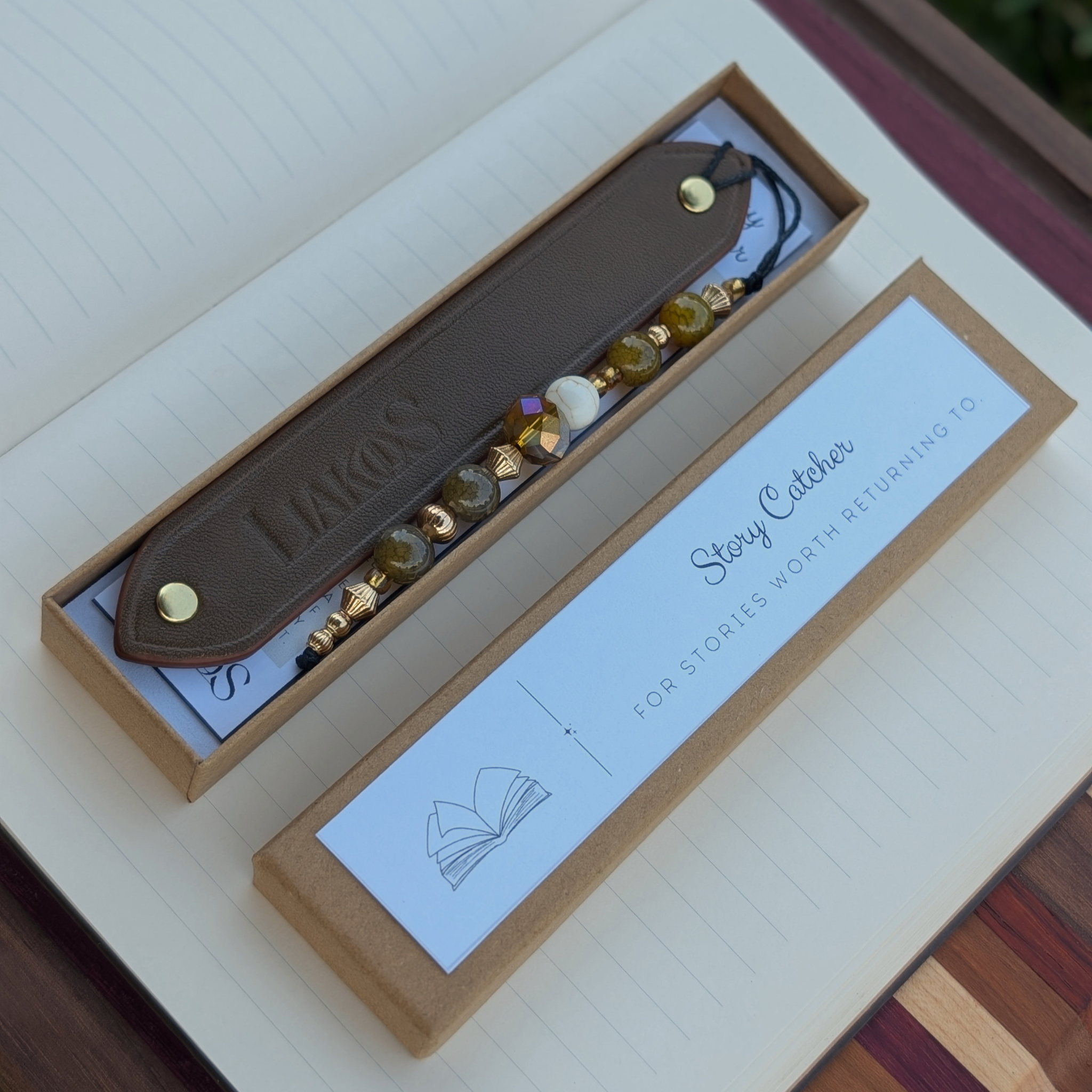 Story Catcher | Leather Bookmark