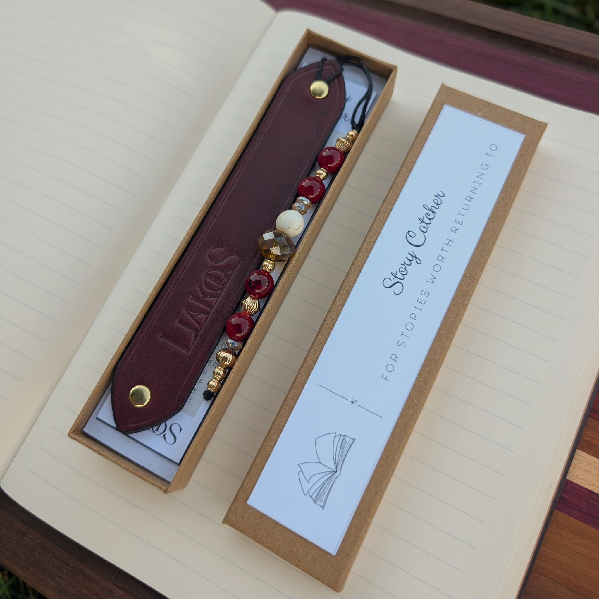 Story Catcher | Leather Bookmark