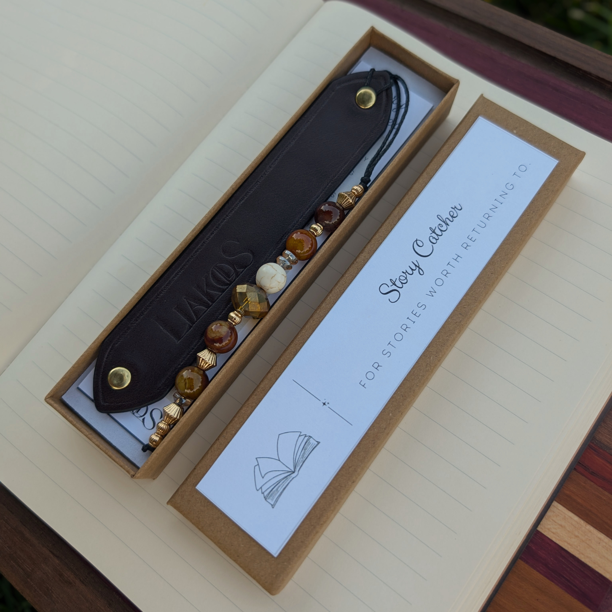Story Catcher | Leather Bookmark
