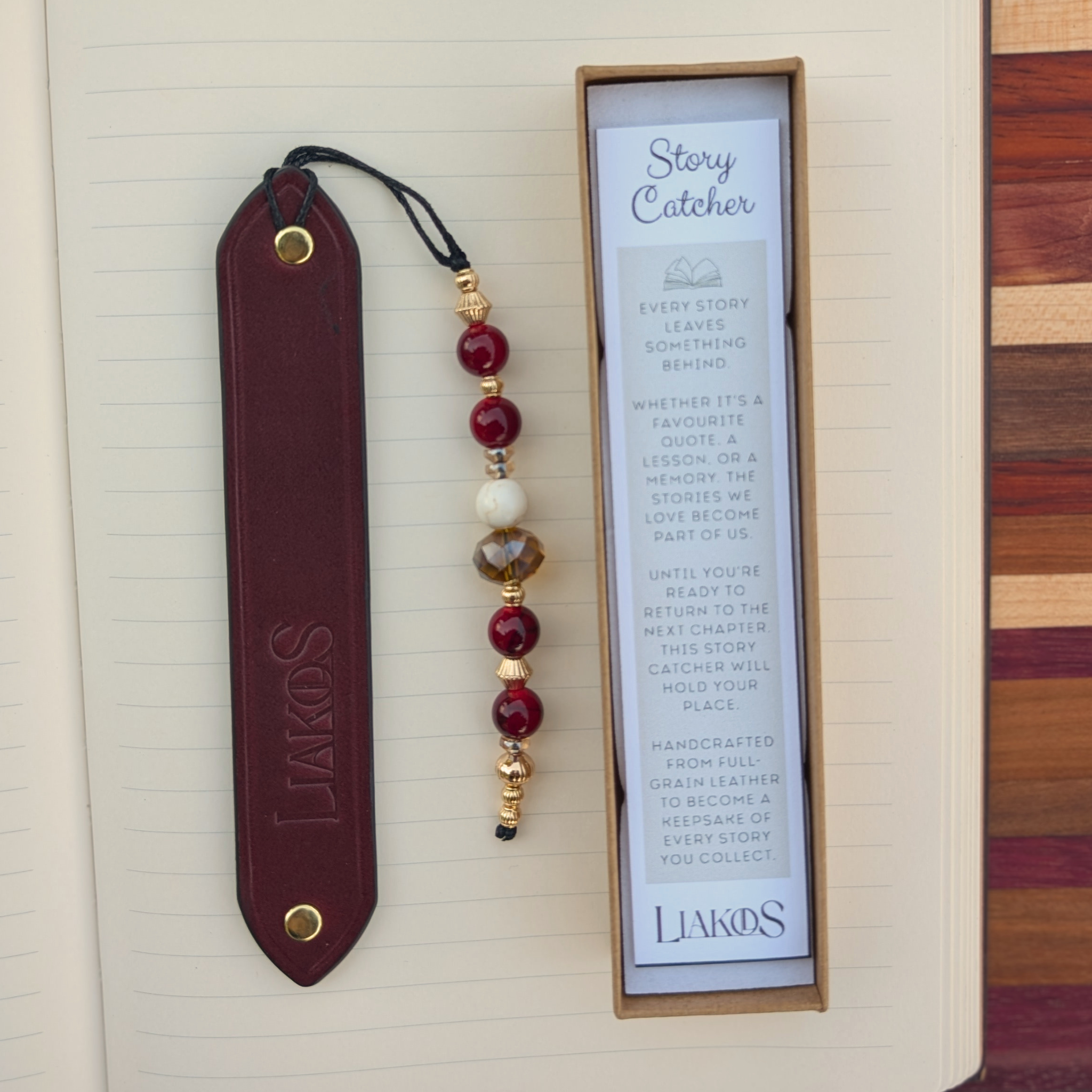 Story Catcher | Leather Bookmark