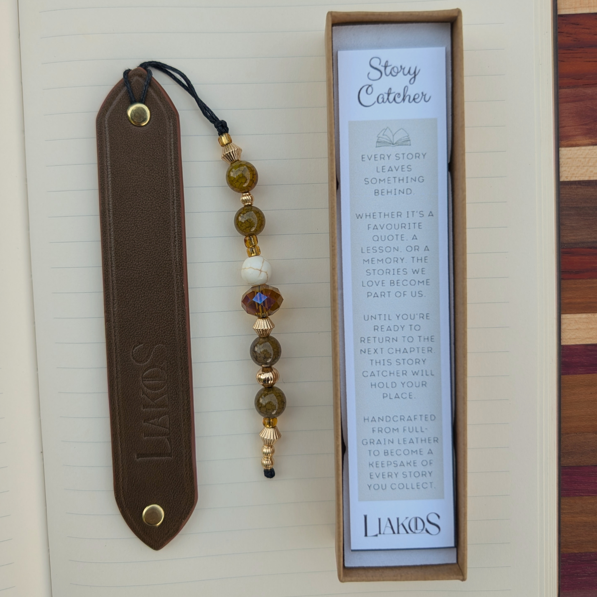 Story Catcher | Leather Bookmark