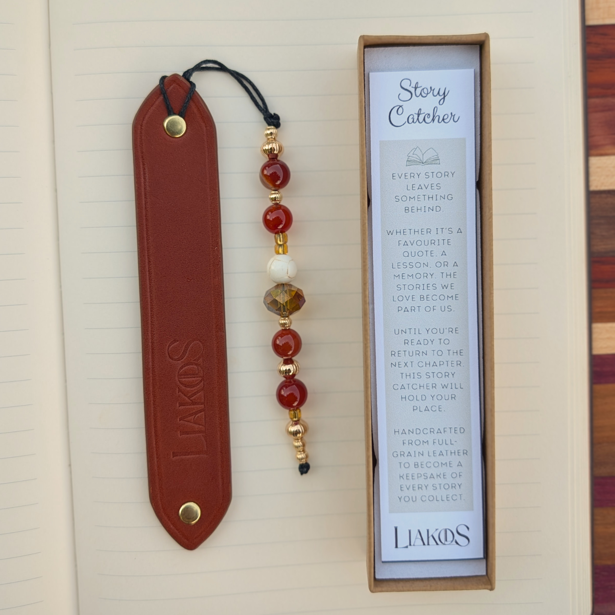Story Catcher | Leather Bookmark