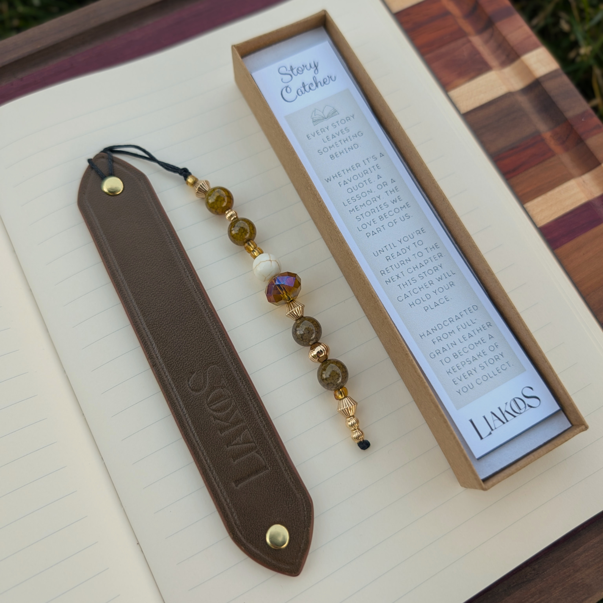 Story Catcher | Leather Bookmark